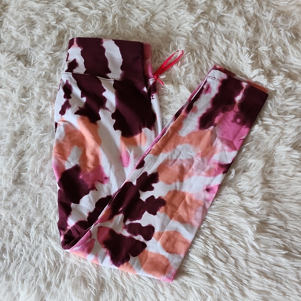 Justice Full Length Kids Tie-Dye Leggings - Pink and Purple Brand New